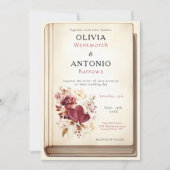  Boek Hoesje Elegant Romantisch Huwelijk Kaart (Voorkant)