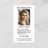 Boek Hoesje Foto Auteur van kinderen Visitekaartje (Achterkant)