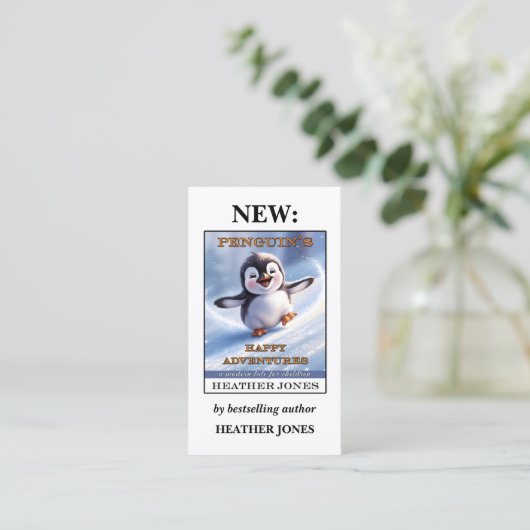 Boek Hoesje Foto Auteur van kinderen Visitekaartje (Staand voorkant)