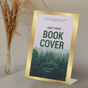 Boek Hoesje Goud Lijst Auteur Boek Ondertekening P Reclamebord Met Voetstuk