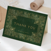  Boek Hoesje Green Gold Wedding Bedankkaart
