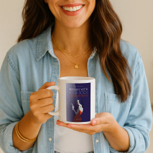 Boek Hoesje Lancering van boek met publiciteitsa Tweekleurige Koffiemok