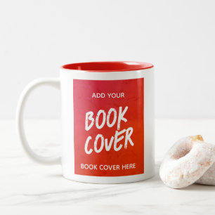 Boek Hoesje rode auteur promotieboekje toevoegen L Tweekleurige Koffiemok