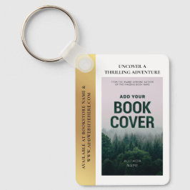 Boek Hoesje Writer Promotie QR Code Gold Effect Sleutelhanger