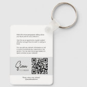 Boek Hoesje Writer Promotionele QR-code Sleutelhanger (Achterkant)