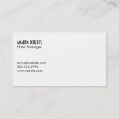 Boek Hotel Logo | Bed & Ontbijt Visitekaartje (Achterkant)
