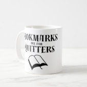 Boek Humor: Boek Marks zijn voor Quitters Koffiemok (Voorkant links)