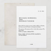 boek huwelijksuitnodiging kaart (Voorkant / Achterkant)