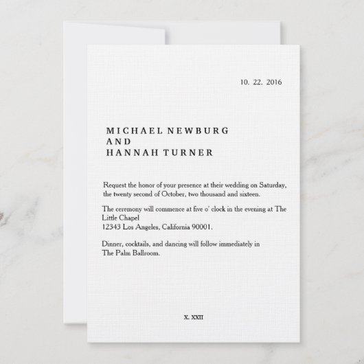  boek huwelijksuitnodiging kaart (Voorkant)