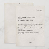 boek huwelijksuitnodiging kaart (Voorkant / Achterkant)