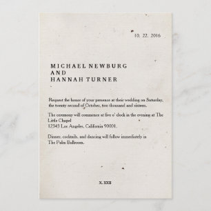 boek huwelijksuitnodiging kaart
