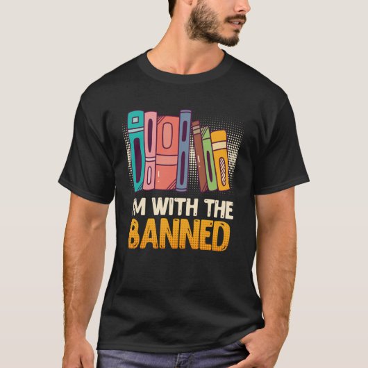 Boek Ik ben bij de Banned Bookworm Reading Book fa T-shirt (Voorkant)