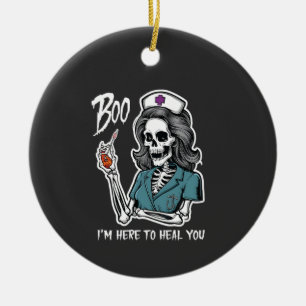 Boek Ik ben hier om je te genezen Rn Nurse Hallowe Keramisch Ornament
