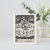  boek illustratie dansen elfen elfen briefkaart (Staand voorkant)