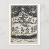  boek illustratie dansen elfen elfen briefkaart (Voorkant)