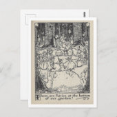  boek Illustratie Fairies in de tuin Briefkaart (Voorkant / Achterkant)
