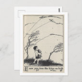 boek Illustratie Jongen met vliegers Briefkaart (Voorkant / Achterkant)