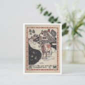  boek illustratie Koe met verfrommelde hoorn Briefkaart (Staand voorkant)