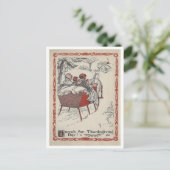  boek illustratie Thanksgiving slee rit Briefkaart (Staand voorkant)