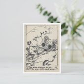 boek Illustratie Visboot met Zeepaardjes Briefkaart (Staand voorkant)