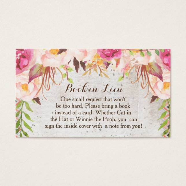 Boek in Lieu Kaarten Waterverf Visitekaartje (Voorkant)