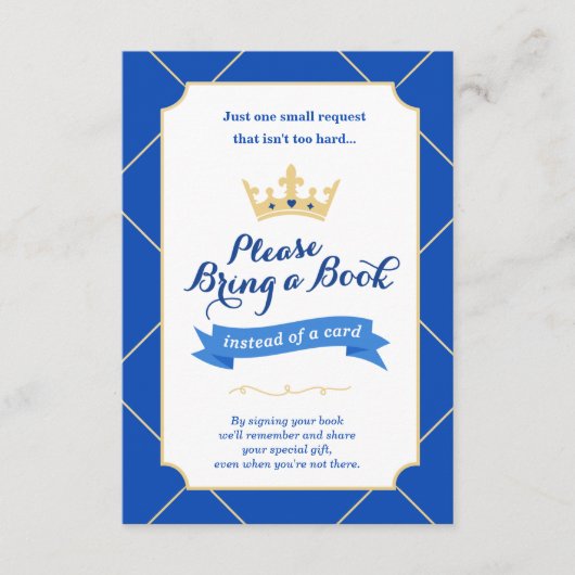 Boek in plaats van Kaart | Baby shower van de klei (Voorkant)