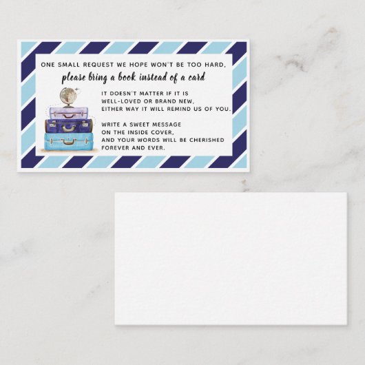 Boek in plaats van Kaart Blauw Invoegen (Voorkant / Achterkant)