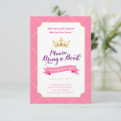 Boek in plaats van Kaart | Princess Baby shower Gi (Staand voorkant)