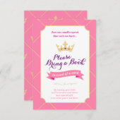 Boek in plaats van Kaart | Princess Baby shower Gi (Voorkant / Achterkant)