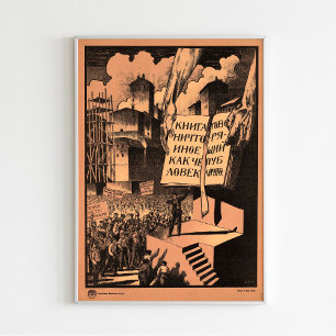 "Boek is niets meer... Sovjet-Poster van Propagand Poster