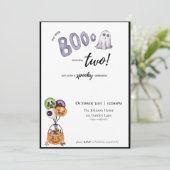 Boek is twee verjaardagsuitnodigingen kaart (Staand voorkant)