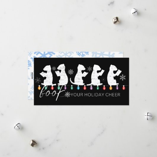 Boek je Kerstvreugde Grappige Kerstfretten Feestdagenkaart (Voorkant / Achterkant in situ)