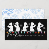 Boek je Kerstvreugde Grappige Kerstfretten Feestdagenkaart (Voorkant / Achterkant)