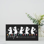 Boek je Kerstvreugde Grappige Kerstfretten Feestdagenkaart (Staand voorkant)