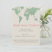 Boek je tickets, het is tijd voor een bruiloft kaart (Staand voorkant)