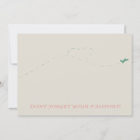 Boek je tickets, het is tijd voor een bruiloft kaart (Achterkant)