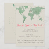 Boek je tickets, het is tijd voor een bruiloft kaart (Voorkant / Achterkant)