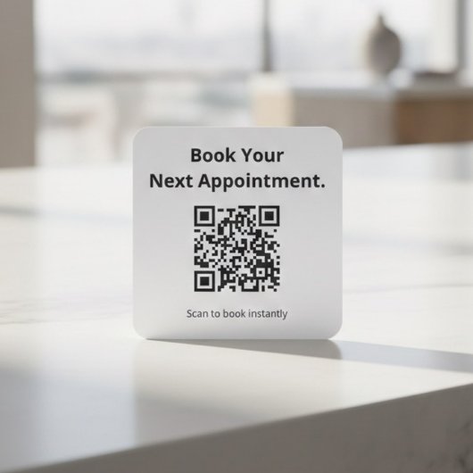 Boek je volgende afspraak QR-code Vierkante Sticker