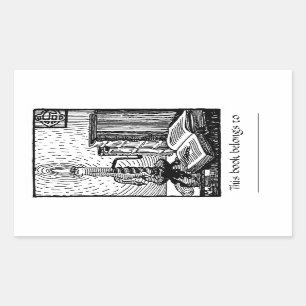 Boek & Kaars Boekplaat Sticker