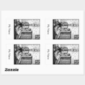 Boek & Kaars Boekplaat Sticker (Vel)