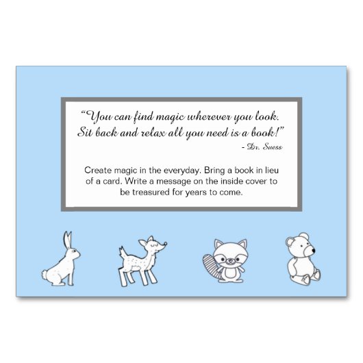 Boek Kaart - Magic Quote - Woodland Creatures (Voorkant)