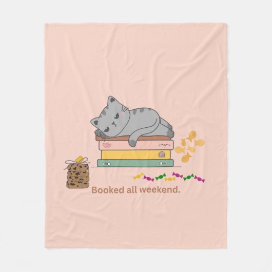Boek Kat Fleece Deken (Voorkant)