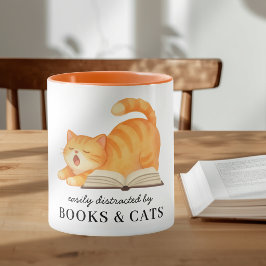 Boek & kat minnaar grappige boekachtige gezegde mok