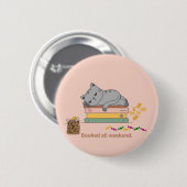Boek Kat Ronde Button 5,7 Cm (Voorkant /achterkant)