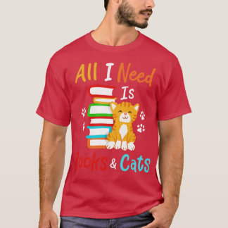 Boek kattenboeken en katten t-shirt