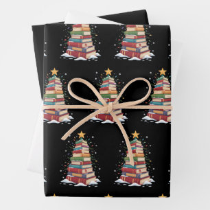 Boek Kerstboom Boekliefhebber Docent Bibliothecari Inpakpapier Vel