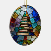 Boek Kerstboom Keramisch Ornament (Rechts)