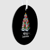 Boek Kerstboom Kerstcadeau voor boeken liefhebbers Ornament (voorkant)