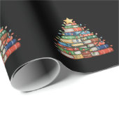 Boek Kerstboom Lichten Leraar Bibliothecaris Lees Cadeaupapier (Rol Hoek)