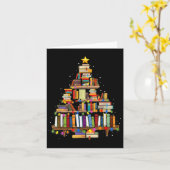Boek Kerstboom Lichten Leraar Bibliothecaris Lees Kaart (Gele Bloem)